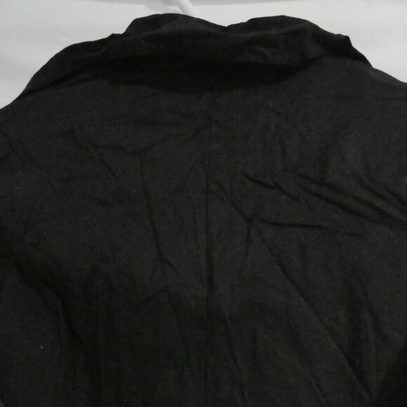ZONE | medium | Black Long Sleeve Shirt With Rolled Cuffs and Zip Back Bottom - Picture 11 of 16